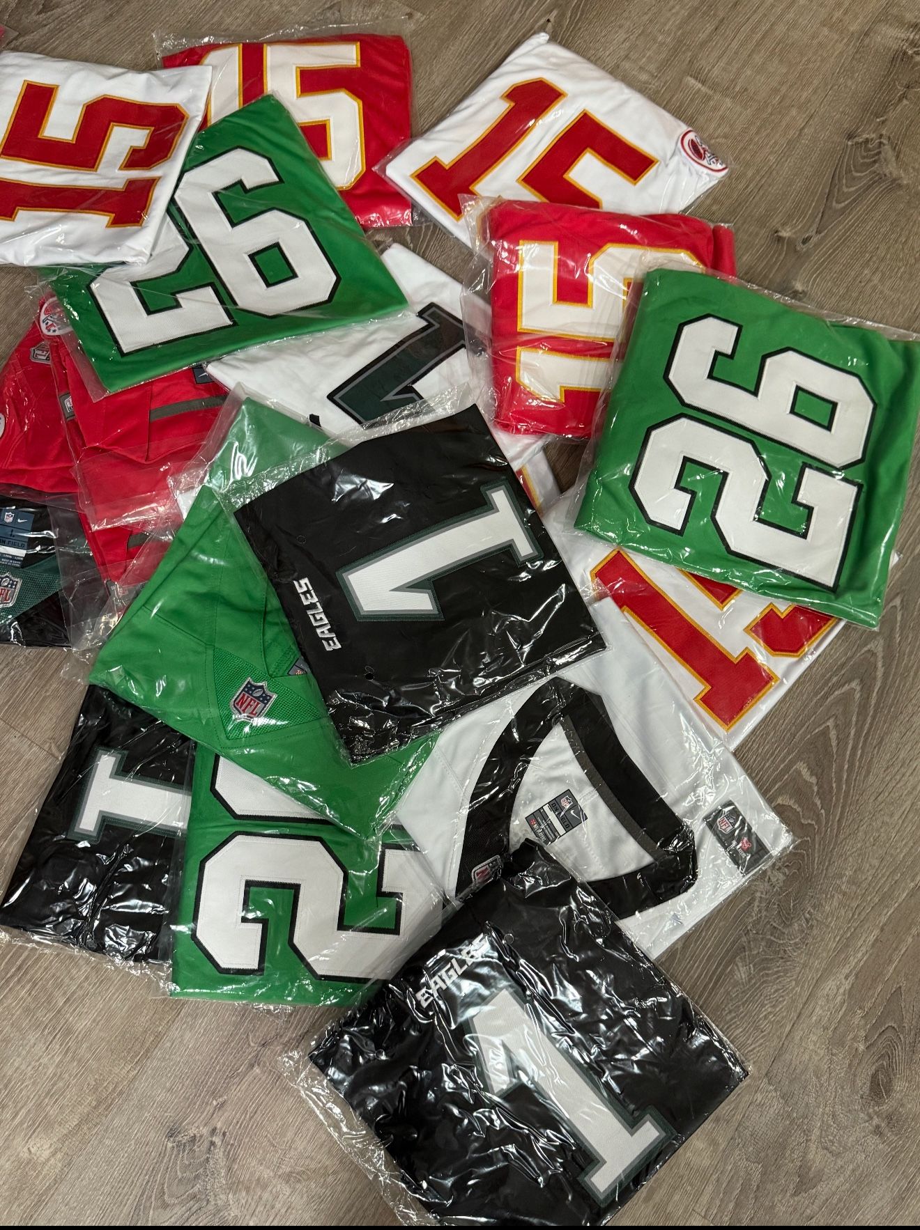 Super Bowl Eagles Barkley Hurts Kelce Dawkins Travis Kelce Patrick Mahomes Kansas City Chiefs Nike Jerseys See Prices