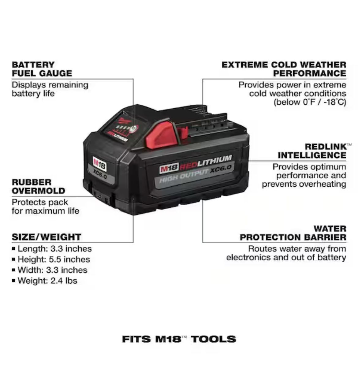 Milwaukee M18 XC 6.0 High Output Battery