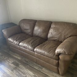 Brown Leather Couch
