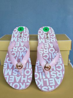 🌸 Michael Kors Women's Pink Flip Flops Size 7, 8 & 9 Only 🌸
