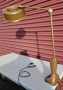 Antique Craft Lamp with Magnifying Glass