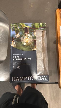 Hampton Bay Café String Lights 12 ft