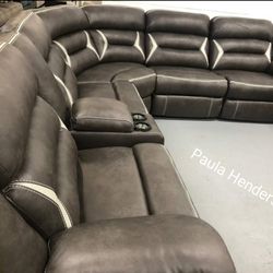 Black Power Reclining Sectional Ashley Kincord - Home Decor