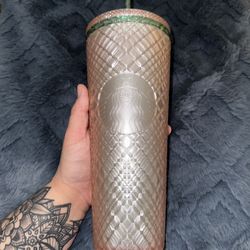 Light pink & Blue Starbucks Cup