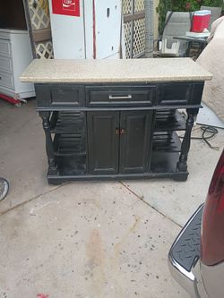 Kitchen Island with Granite Top