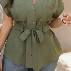 Plus Size Women's Elegant & Casual Shirt 3XL