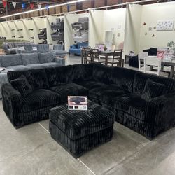 New Black Sectional 