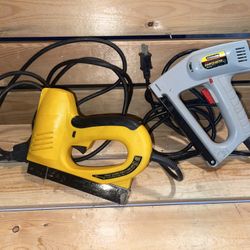 Arrow Fasner electric staple gun/nail gun & Stanley electric sharpshooter