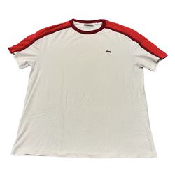 MEN'S MADE IN FRANCE TECH PIQUÉ T-SHIRT IN WHITE / RED / BORDEAUX