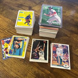 Vintage 200+ Sports Cards Lot - Baseball Football Basketball Pokémon Included