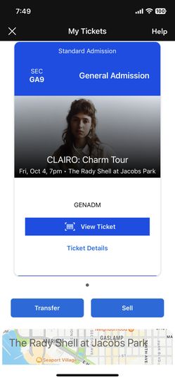 Clairo at the Rady Shell 10/4