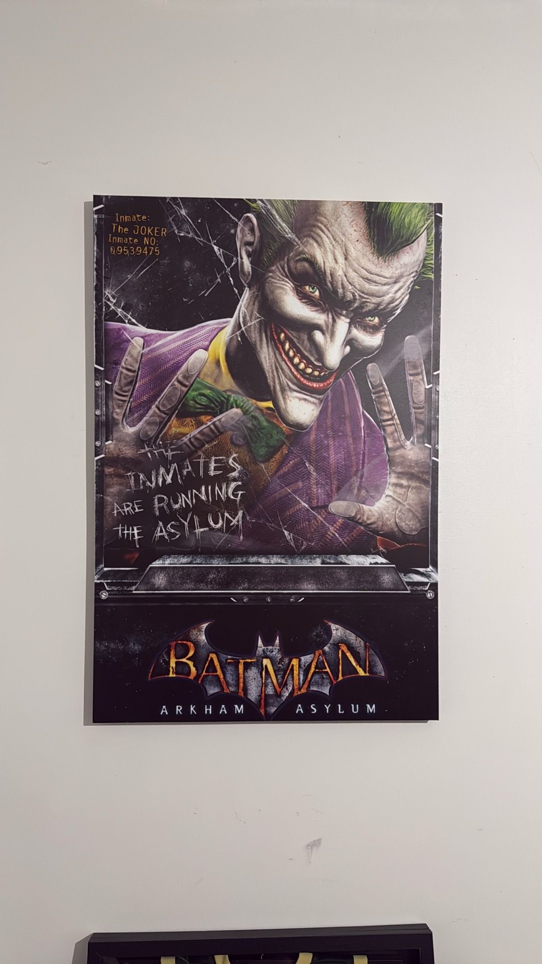 Joker Arkham asylum canvas poster