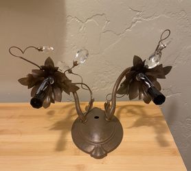 Double Arm Wall Sconce with Crystal Accents