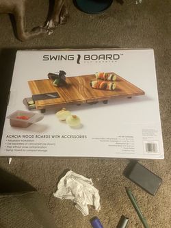 Swing Board Acacia Wood Cutting Board Set