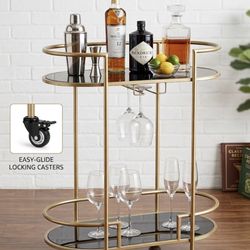 Modern Gold Bar Cart