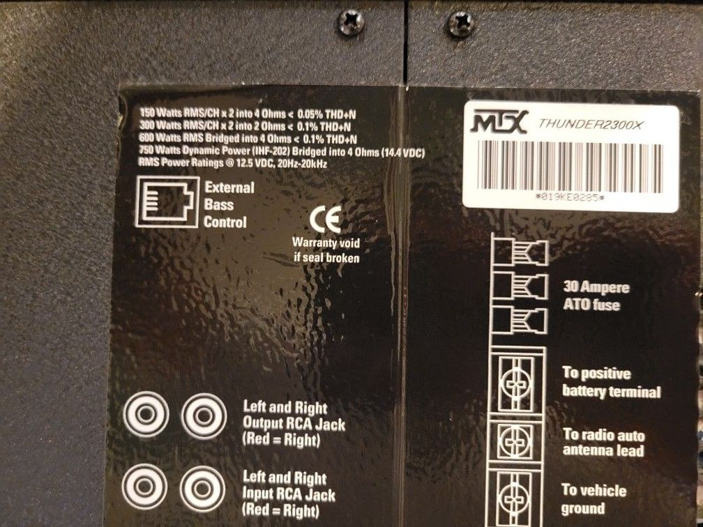 Car Amplifier - MTX THUNDER 2300X