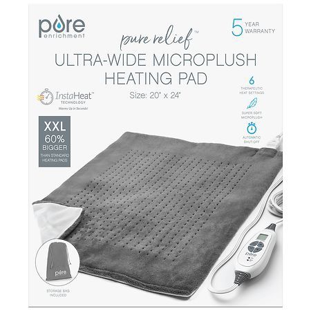 XXL Ultra-Wide Microplush Heating Pad…Enjoy full-body relief with PureRelief