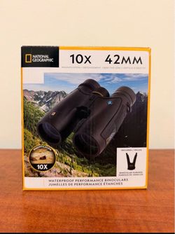 National Geographic 10x42mm Waterproof Binoculars Brand New In Box