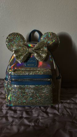Gold sparkling Disneyland backpack