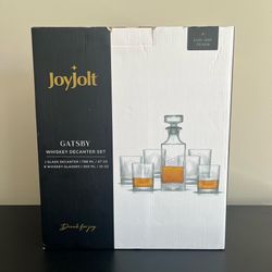 JoyJolt Gatsby 7 Piece Whiskey Decanter Set