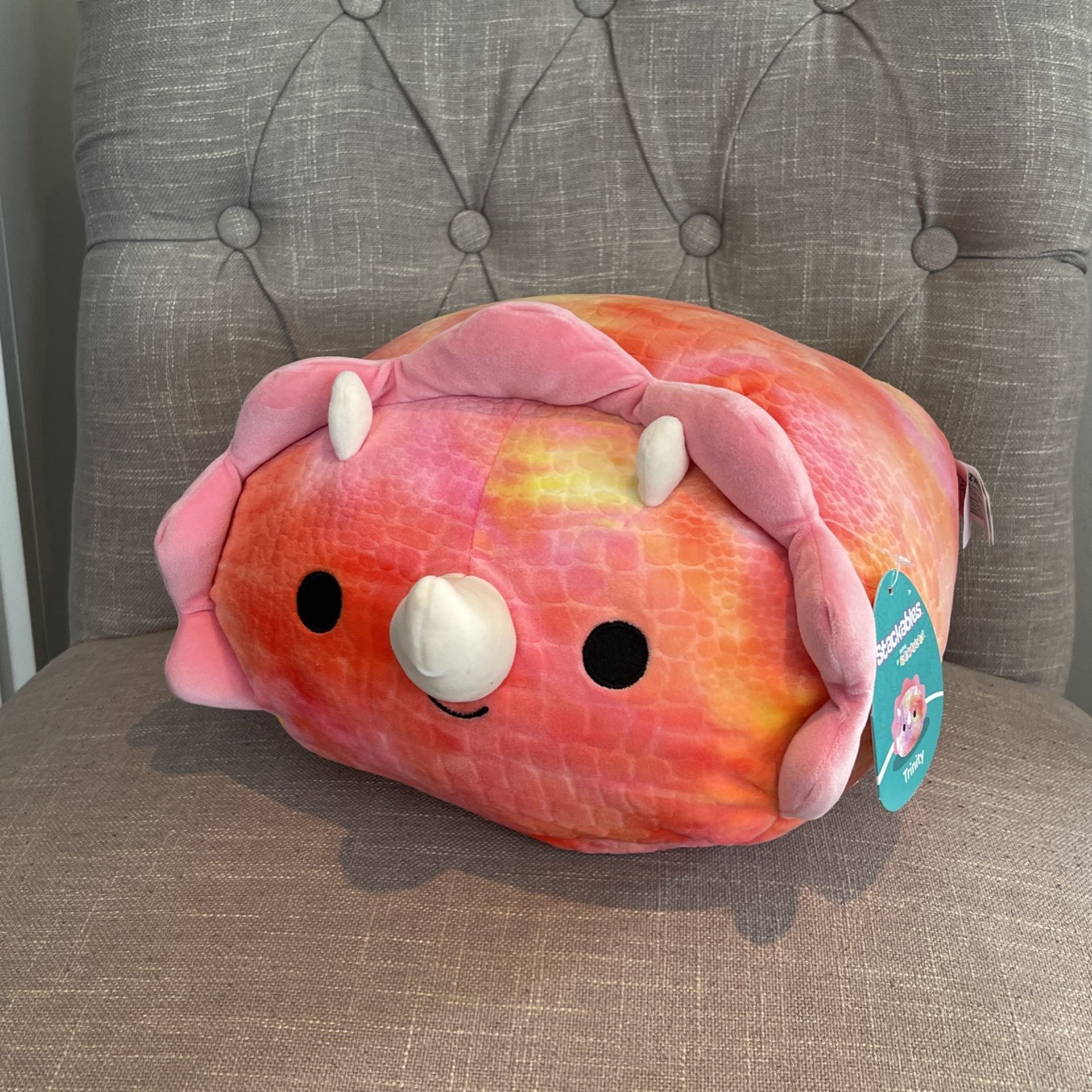 Brand New Squishmallows Stackables Plush Stuffed Animal Dinosaur Triceratops Trinity