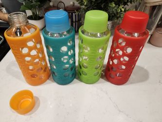 4 -18 oz glass bottles