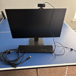 Monitor + Keyboard/Mouse + Webcam