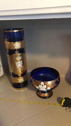 Gorgeous blue set cobalt/and gold vintage