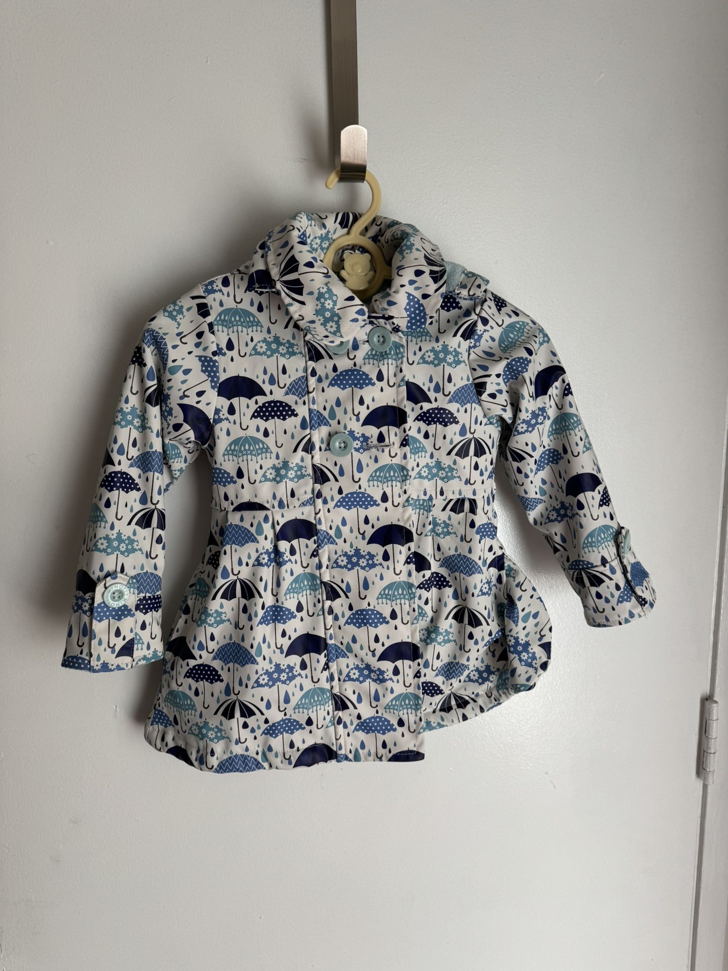 Raincoat Rain Jacket Toddler Girl Size 2-3 Years 2t-3t Lined