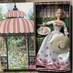 2002 Victorian Tea Barbie Doll Blonde B0787 Mattel W Original Cover