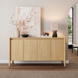 Large Wood Sideboard / Buffet Cabinet – 59” Wide