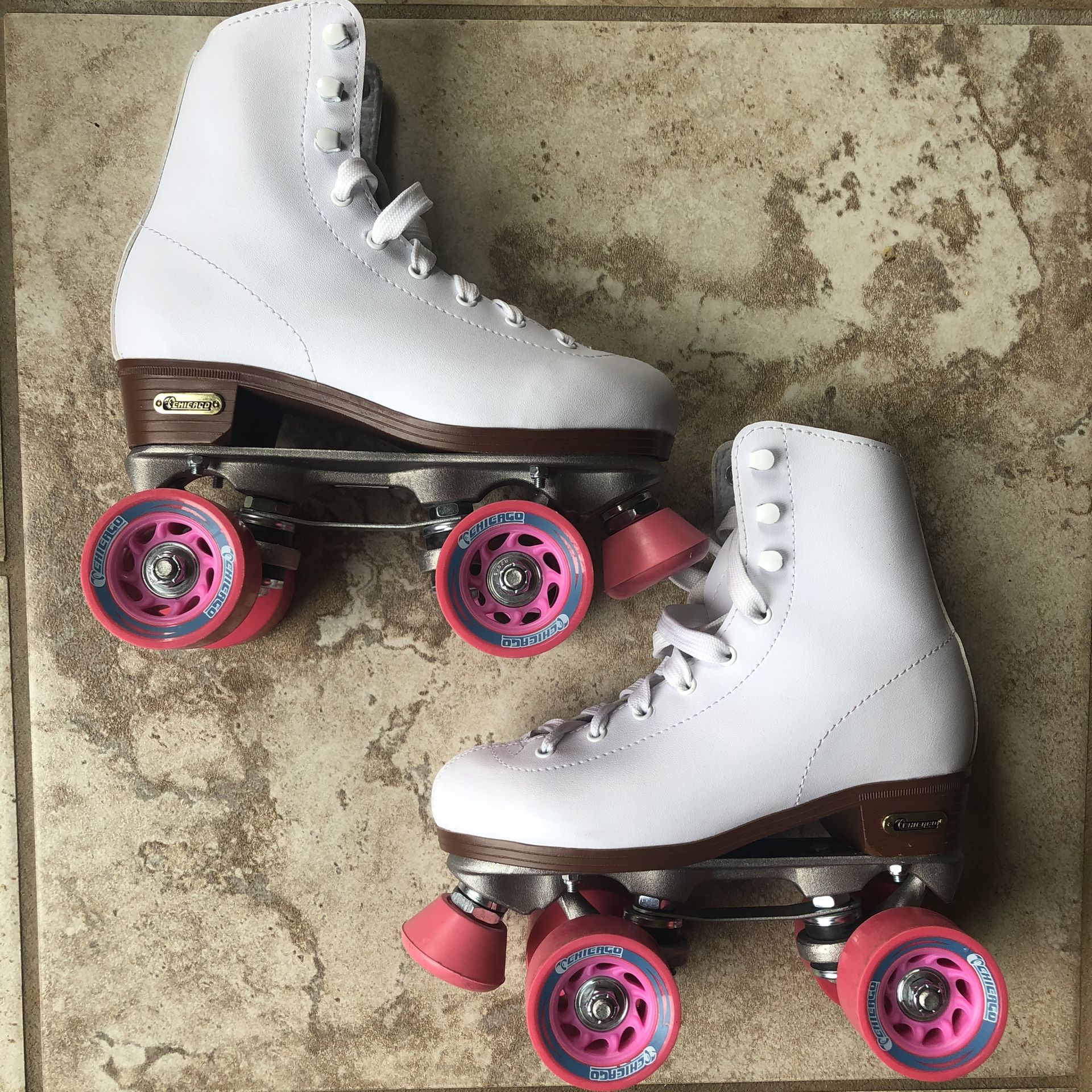 Leather Roller Skates (Size 3)