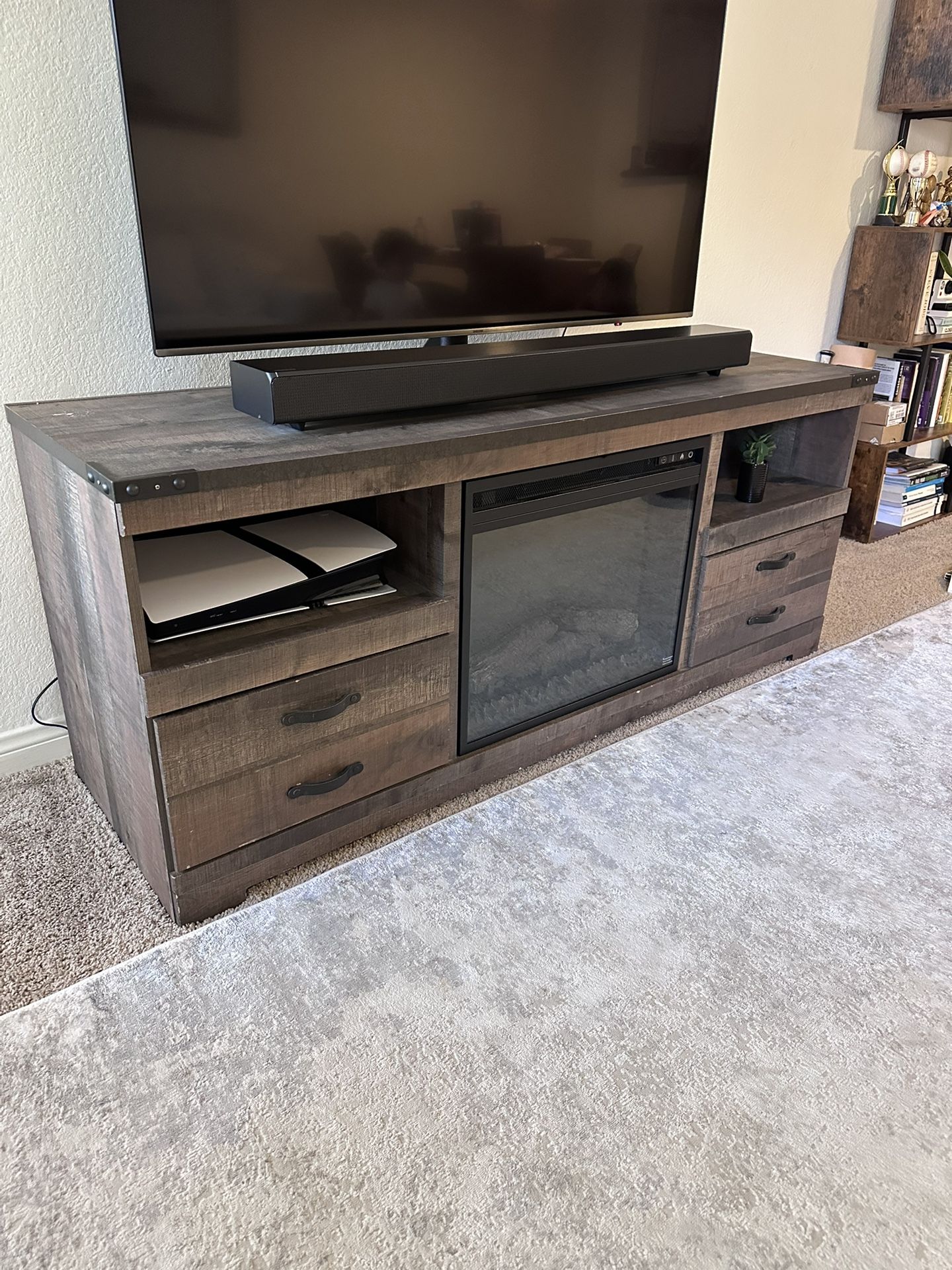 TV Stand w/ Built In electric fireplace