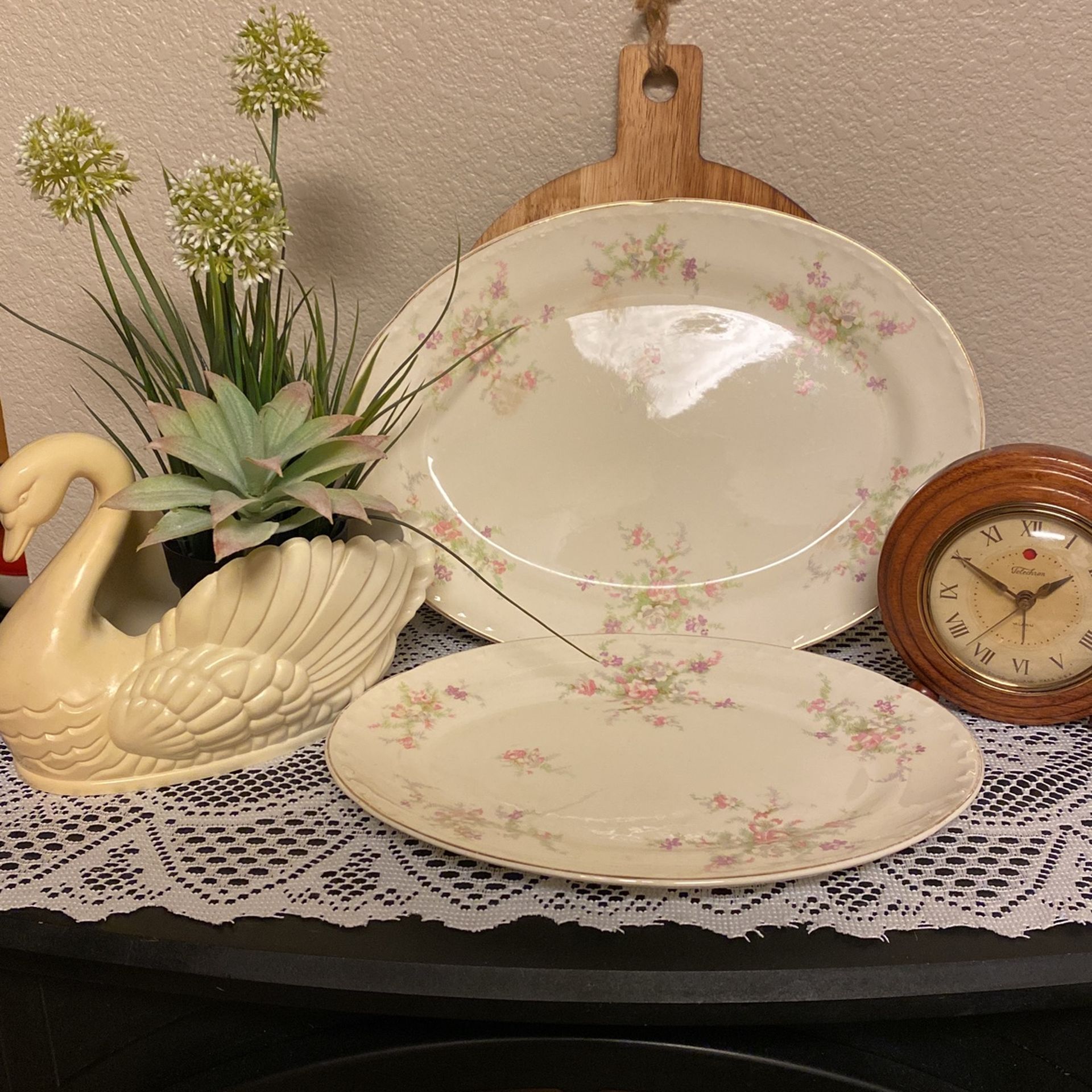 Two … Vintage Oval serving Plates