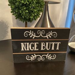 Funny Wooden sign for bathroom decor