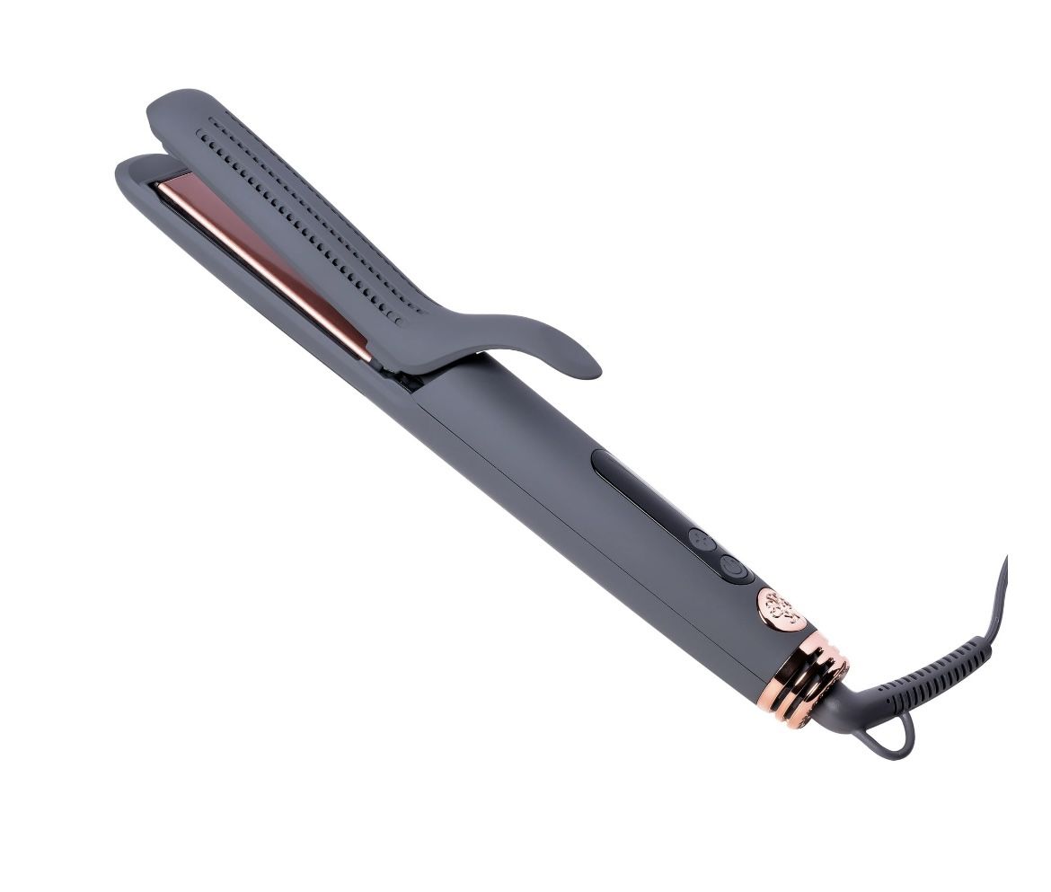 Hairitage Go With The Flow 2-in-1 Ceramic Gray Flat Iron Hair Straightener & Curling Iron, New-Open Box