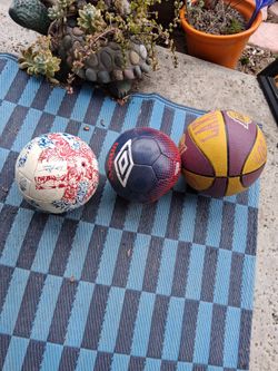 2 Soccer Balls And A Basketball