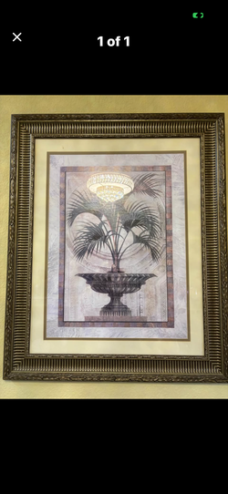 Gold palm tree frame 33 lone wide 27