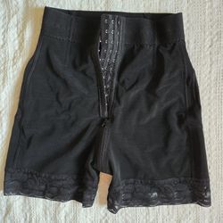 BBL Post-Op Compression Shorts w/ Zipper & Hooks – Black (Size S)