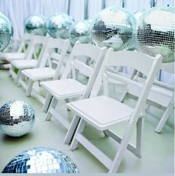 White Resin Folding Wedding Chair new party picnic patio banquet chair