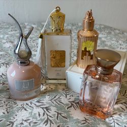 Women’s Feminine Arab Arabian Dubai Fragrance Perfume Scent Lot of 4