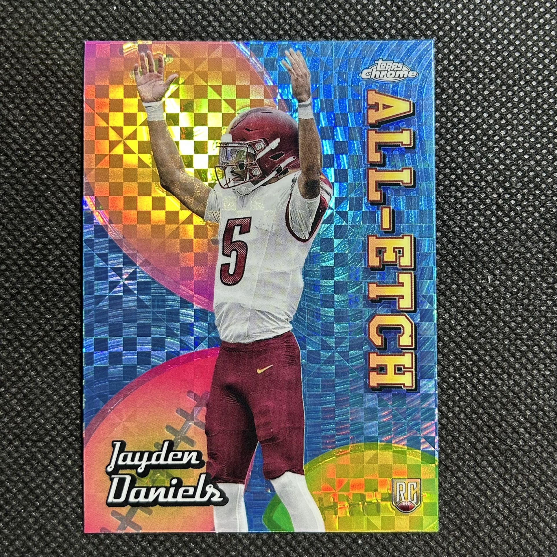 2024 Topps Chrome Jayden Daniels Checkerboard All Etch Rookie RC SP Commanders