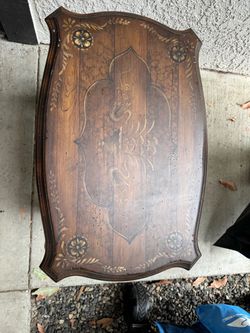 Vintage Ornate Wooden Accent Table