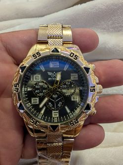 Gold-Tone Chronograph Men's Watch