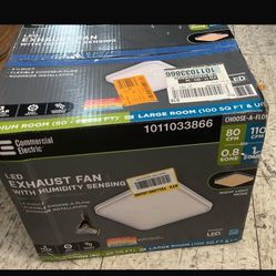 80 /110 CFM Ceiling/Wall Mount Roomside Installation Bathroom Exhaust Fan with Night Light, Humidity Sensor, ENERGY STAR