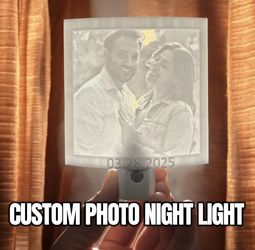 Custom Picture Night Light ❤️ Personalized Photo Lamp Gift – Couples, Anniversary, Valentine’s Day, Wedding