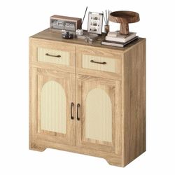 (New in box) Rattan Storage Cabinet with Door and 2 Drawers
