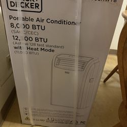 black and decker 8150 BTU (DOE) Portable Air Conditioner Cools 550 sq. ft. with Heater with Dehumidifier with Remote in White