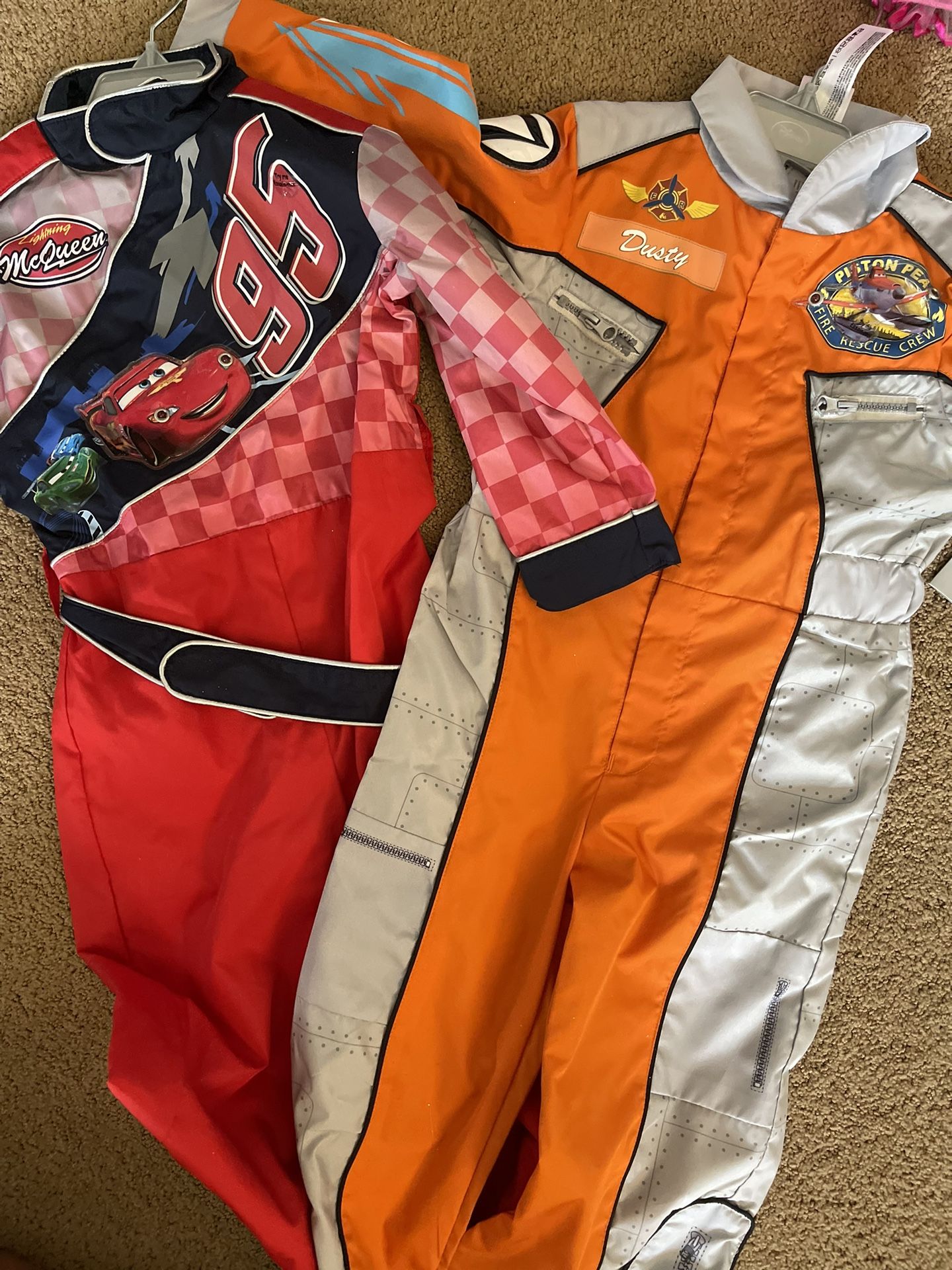 New Disney Store Lightning McQueen Cars And Planes Racing Costumes
