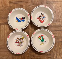 Vintage 1995 Kellogg’s Cereal Bowl Set — Set of 4
